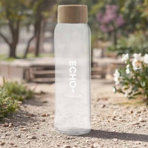 Aqua 500ml Glass Water Bottle