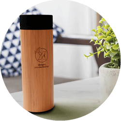 Bamboo-Smart-Bottle with logo