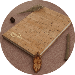 Eco A5 Cork Notebook with printed logo