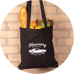 Recycled tote with logo