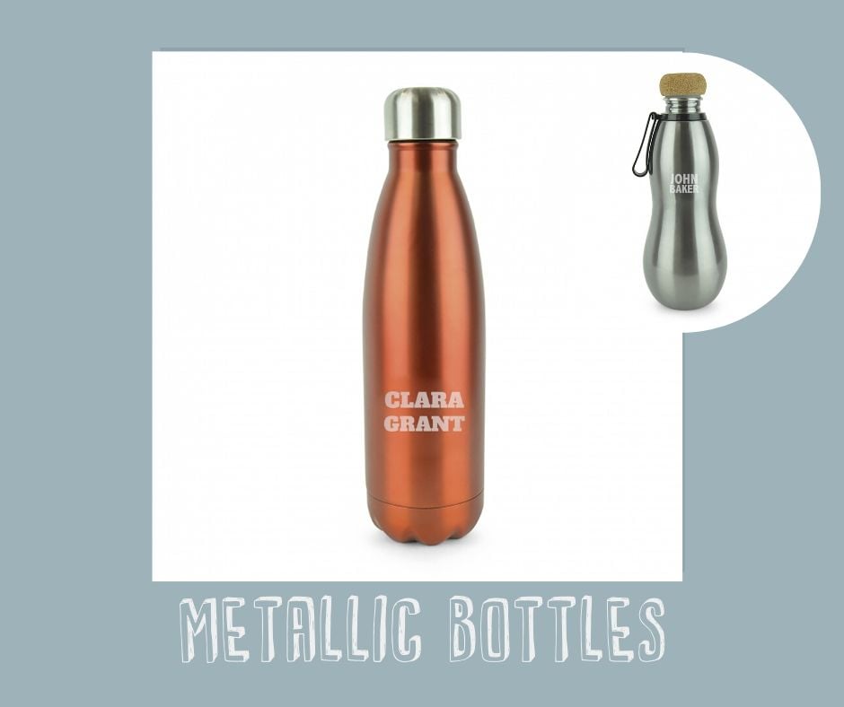 personalised branded products - Metallic bottles