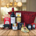 Branded Hampers - Luxury Red Wine and Cheese Branded Luxury Red Wine and Cheese Hamper