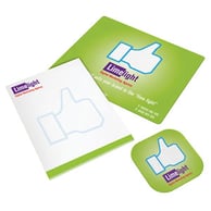 Promotional notepad, mousemat & coaster