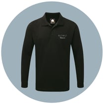 Long Sleeve Polo Shirt with company branding