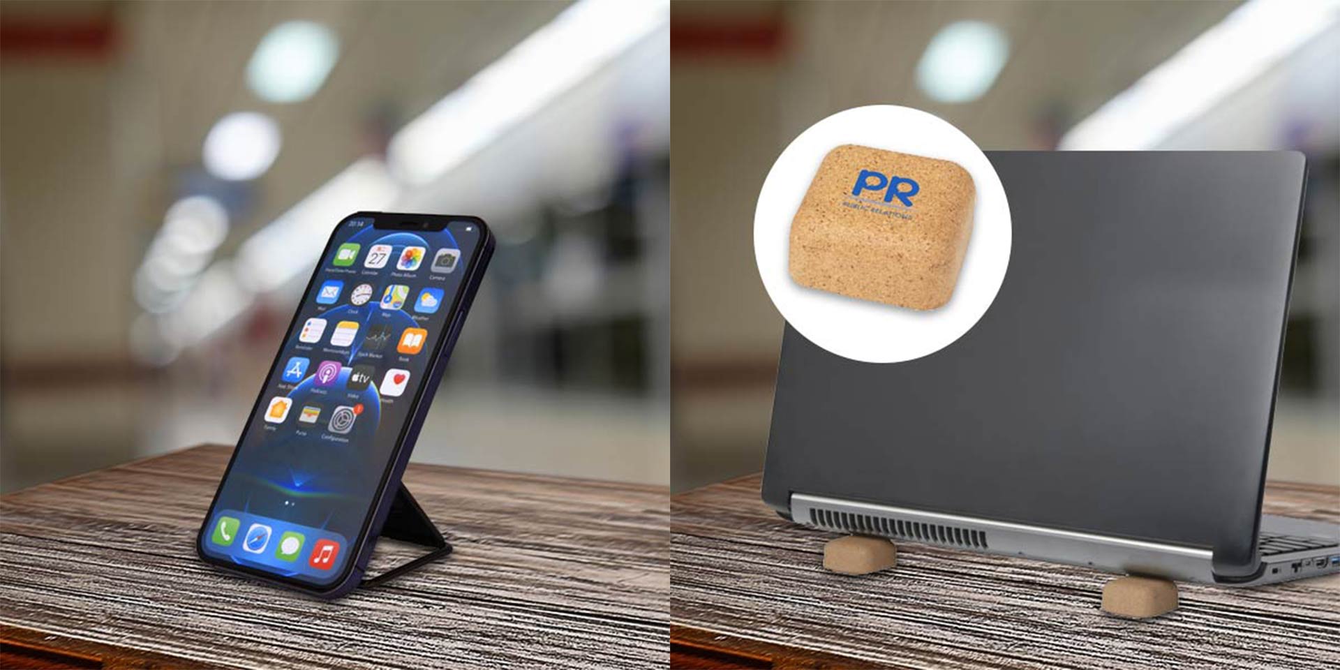 Portable laptop and phone stands