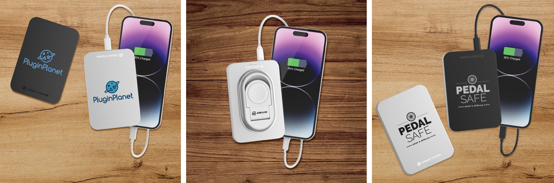 Whether you're seeking a reliable energy boost for your daily commute, outdoor escapades, or as a safety net for emergencies, the Urban Vitamin powerbanks ensure you stay charged and connected with confidence.